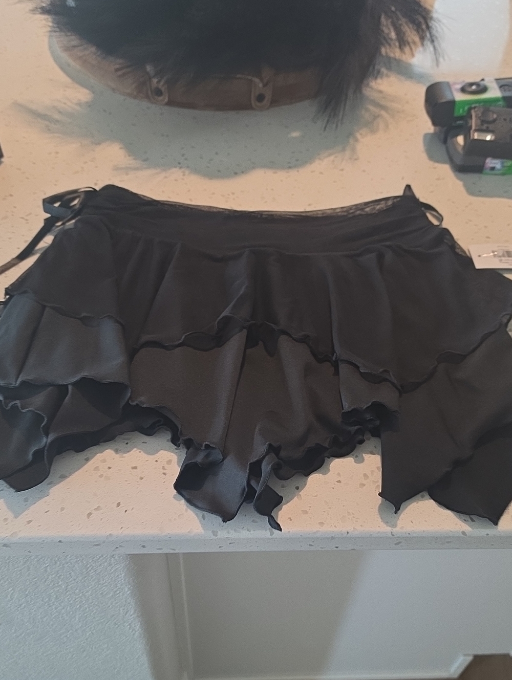 Black Ruffle Layered Women’s Skirt